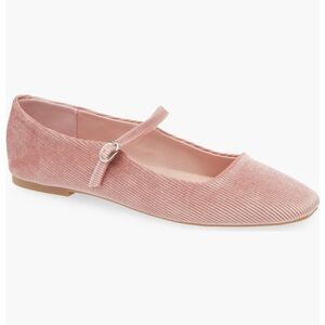 NWT- Steve Madden Pink Velvet Marree Corduroy Mary Jane Flats Size 8.5